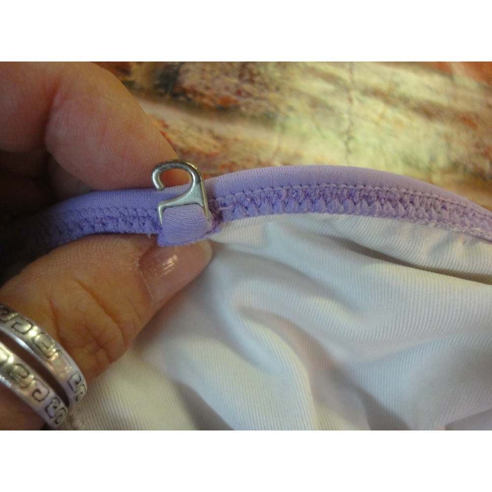 Victorias secret bikini top only strapless swim wear lavender M swimsuit bow - Picture 5 of 8